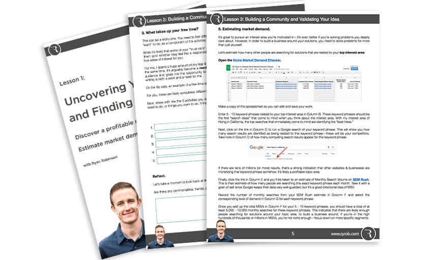 Find a Profitable Business Idea Lesson 1 Worksheet to Discover a Profitable Niche