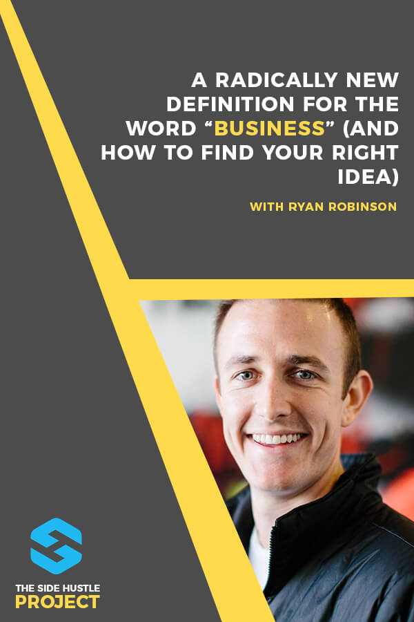 Want to find the best side hustle idea? In this episode of The Side Hustle Project, I want to offer up a radically new definition of what a "business" really is. A new take on how you should think about being an entrepreneur. Plus, I'm walking you through my personal process for finding the right side hustle idea that's a unique match for you...