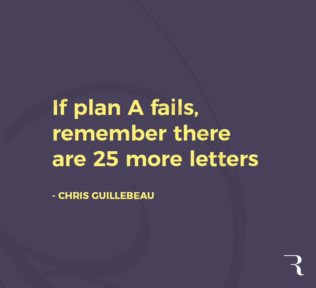 Motivational Quotes: "If plan A fails, remember there are 25 more letters." 112 Motivational Quotes to Be a Better Entrepreneur
