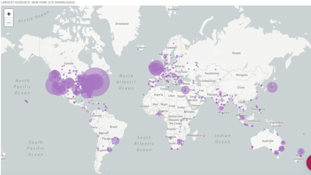 Podcast Listener Map January 2018