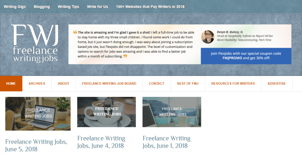 websites for freelance writing jobs