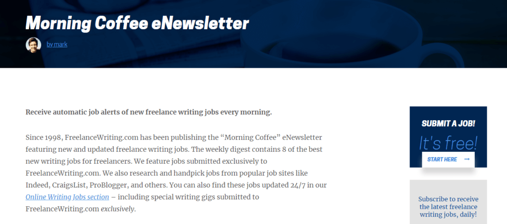 Best Freelance Job Websites Morning Coffee Newsletter