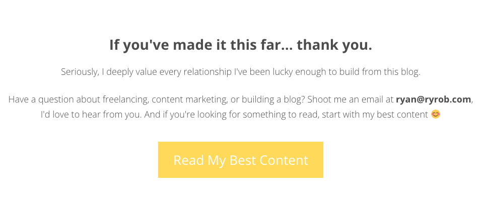 How to Start a Blog Call to Action About Page