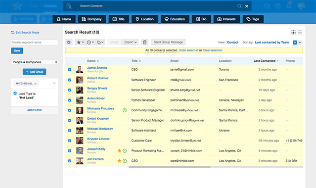 Best CRM for Small Business Startups nimble
