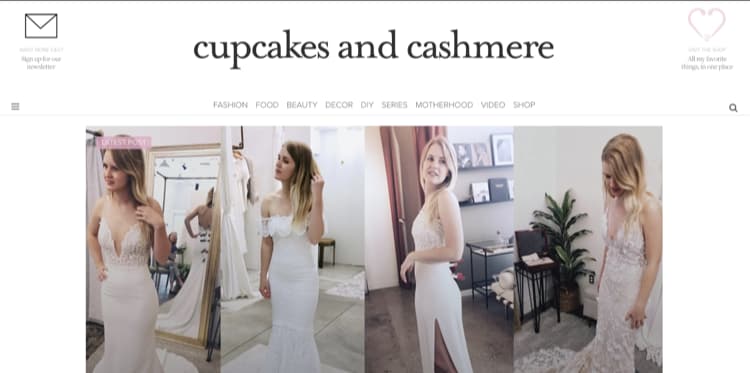 Como nomear seu blog: Exemplo de Cupcakes e Cashmere