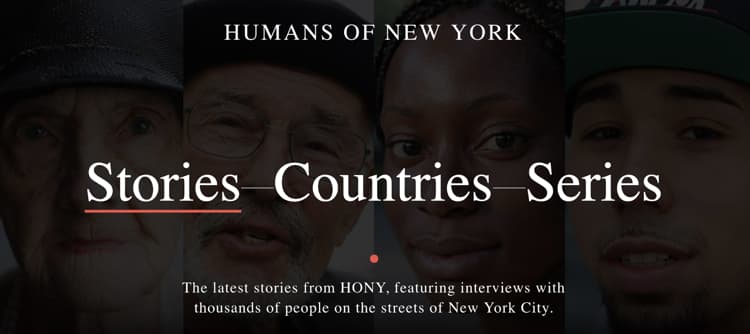 Como nomear seu blog: Exemplo de humanos de Nova York