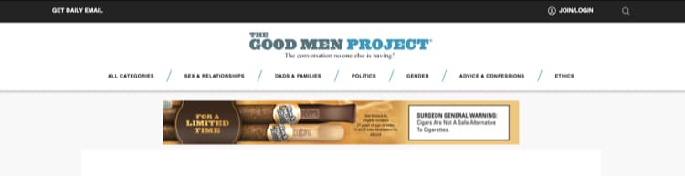 Como dar um nome ao seu blog: Exemplo The Good Men Project