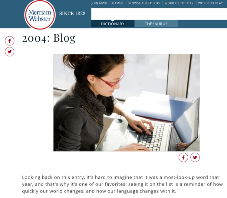  Blog est le Mot de l'année 2004 sur Merriam Webster-pichi @ 1x 