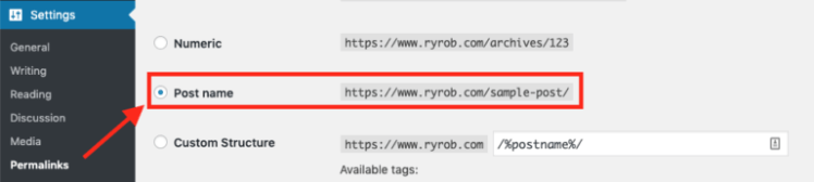 WordPress Settings Permalinks for Your Website