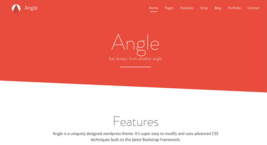 Tema WordPress Angle Flat Design para blogueiros