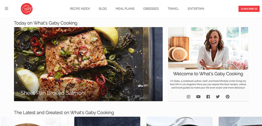 Food Blog Example What's Gaby Cooking