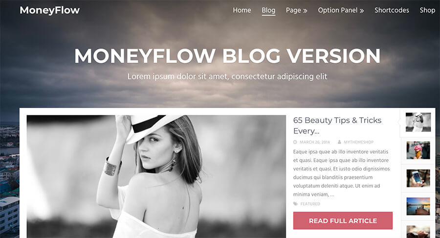 Tema MoneyFlow WordPress para blogueiros