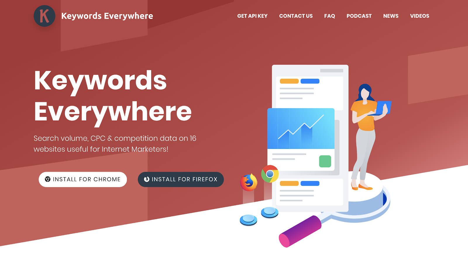 Keywords Everywhere Tool Homepage Image