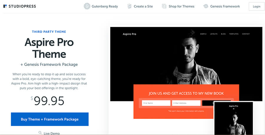 StudioPress WordPress Theme for Bloggers por WpEngine