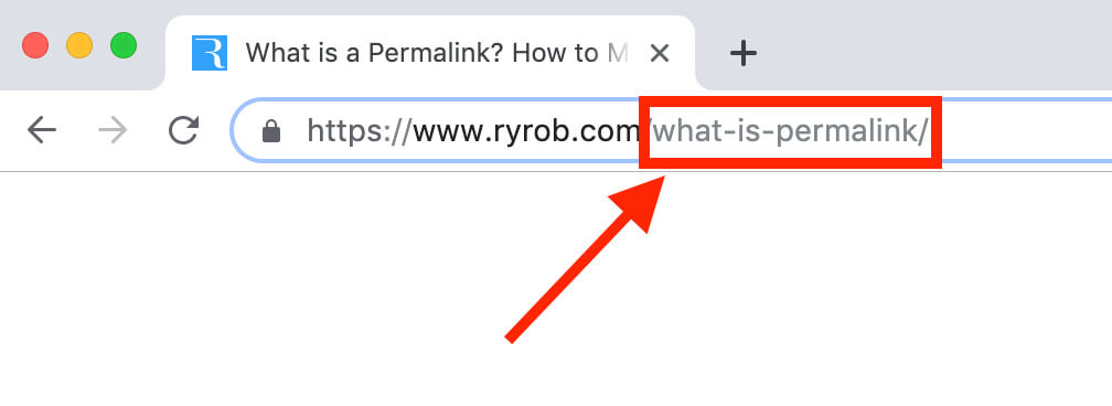 Ce este un Permalink? Exemplu de URL de blog și captură de ecran a unui Permalink SEO Friendly