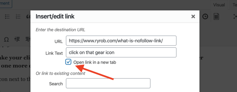 how to make a clickable link in wordpress
