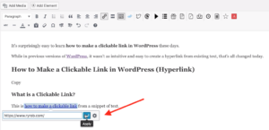 how to copy a link into an email and make it clickable
