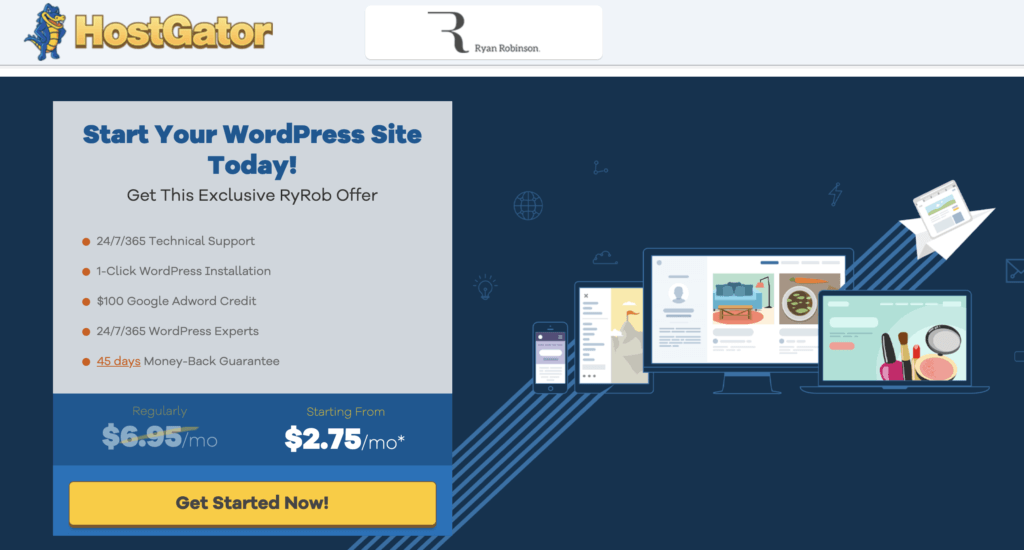 HostGator Homepage Screenshot and Cheap Web Hosting Plans to Review and Compare