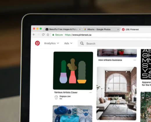 Pinterest Feed Screenshot (Example)