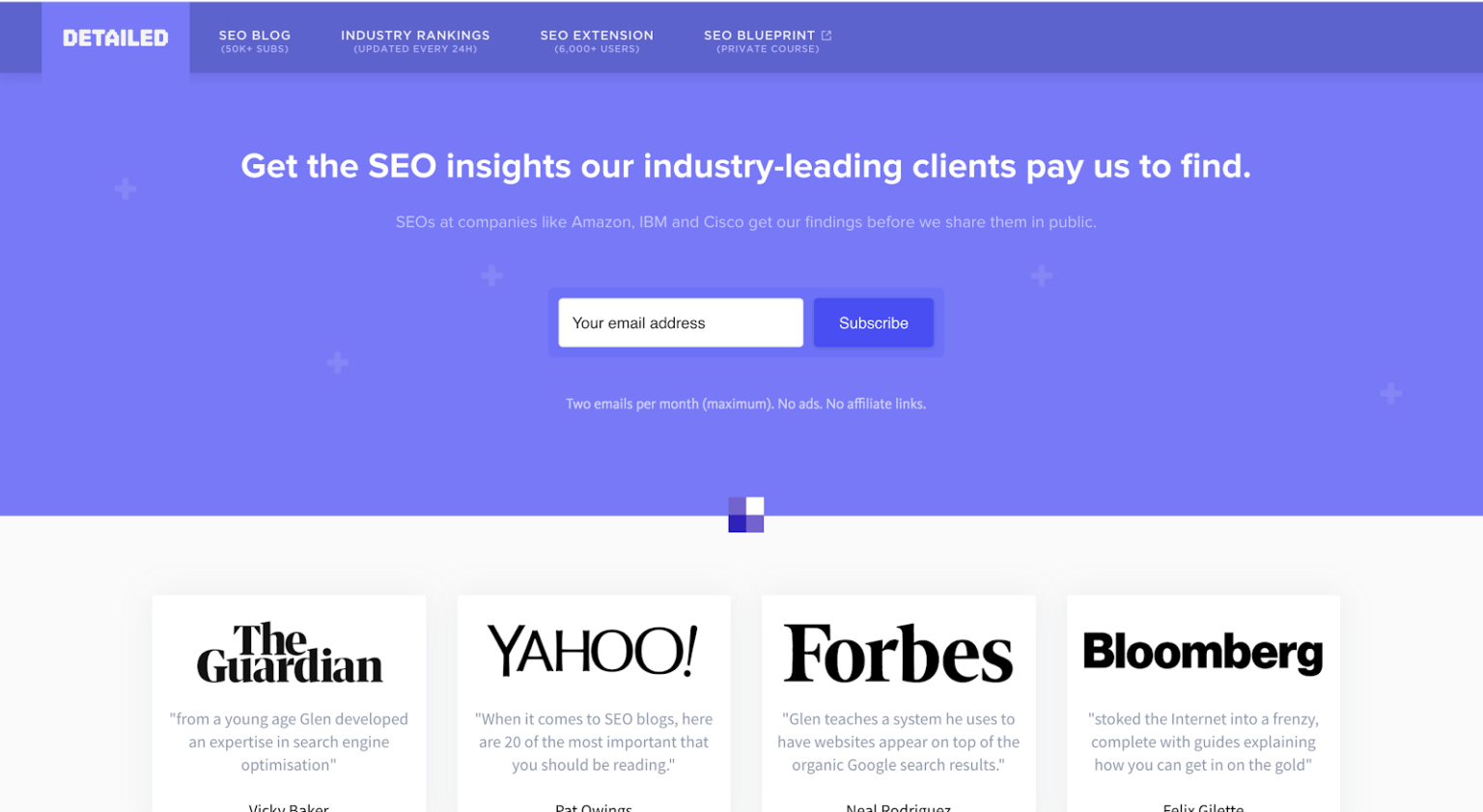 In more detail or details. Detailed. Blog example. Details for websites.