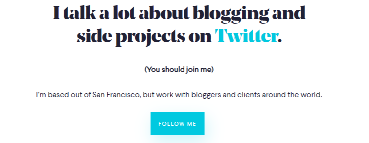 How to Write a Call to Action for Your Blog's About Me Page (Screenshot of an Example)
