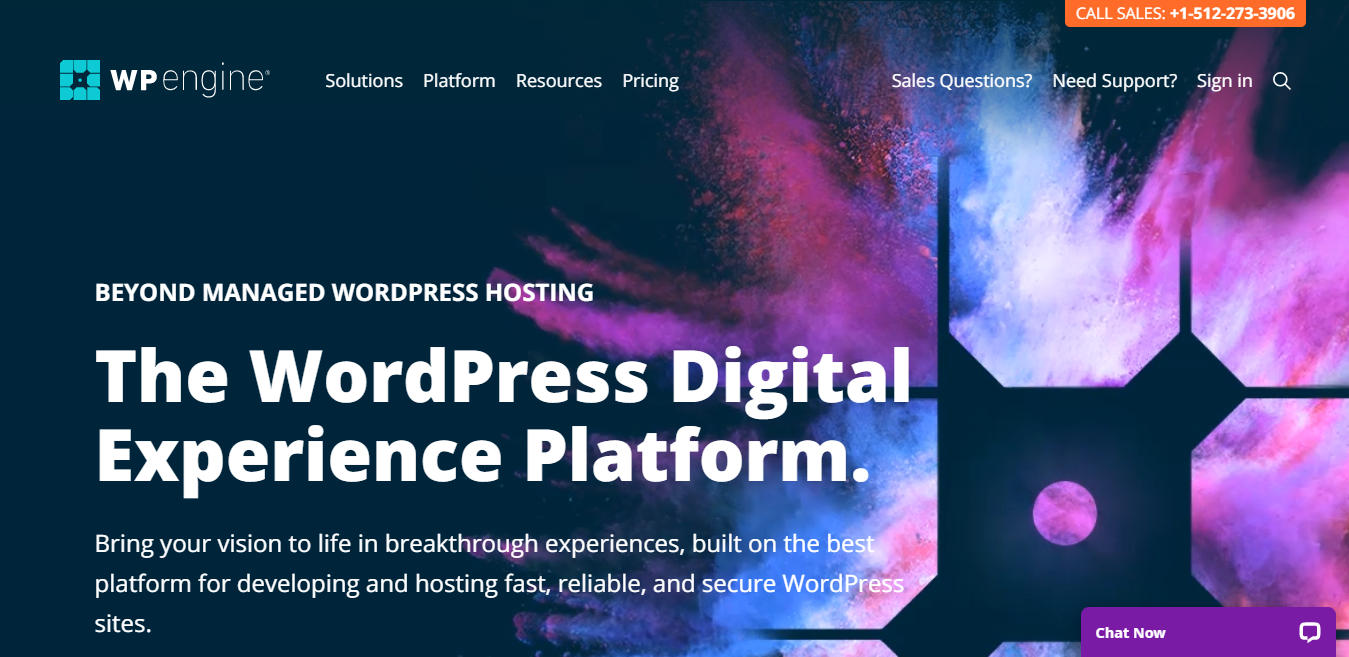 WP Engine Homepage Screenshot