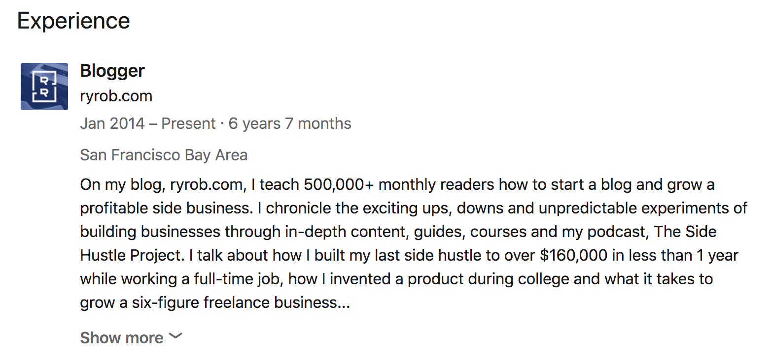 LinkedIn Company Description Example