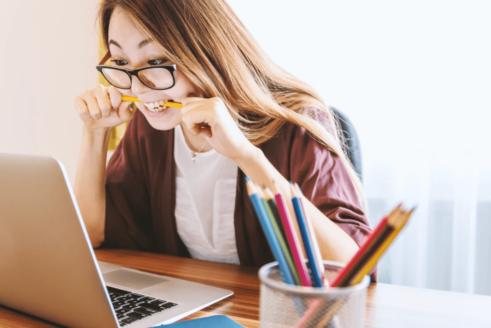 Should You Quit Blogging if You're Frustrated and Stressed? (Stock Image of Blogger)