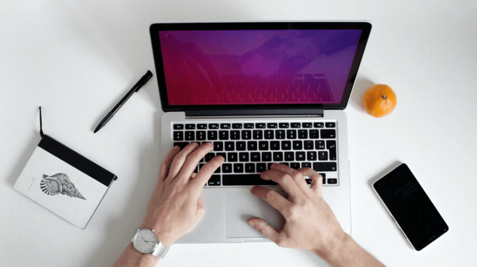 Stock Image of Turning Your Blog Around and Desk with Computer