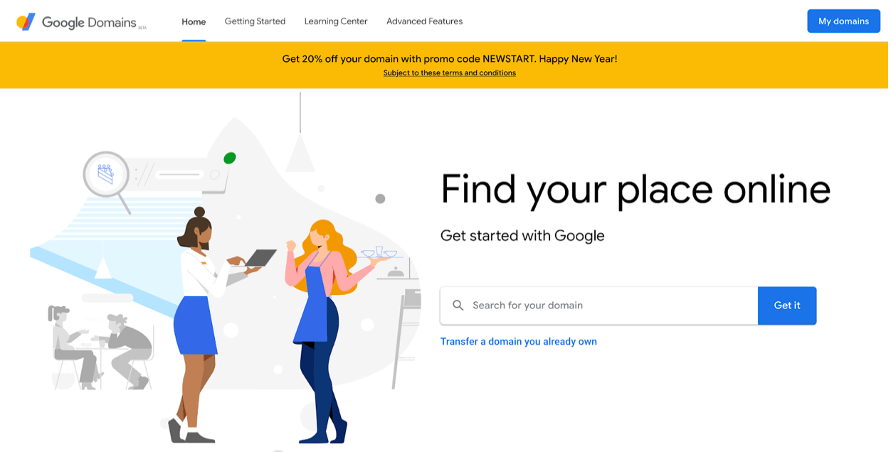 Google Domains Registration Screenshot Page