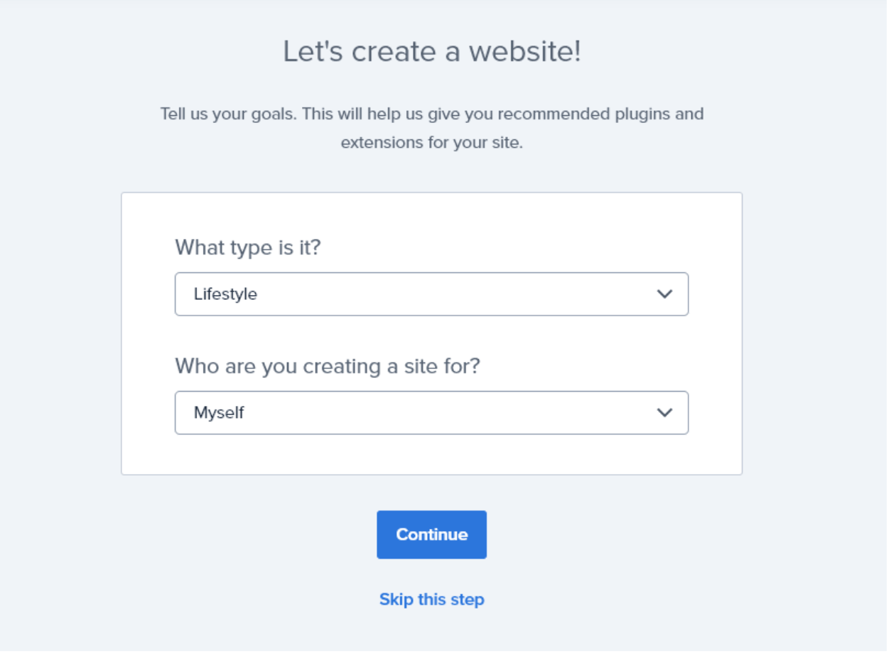 bluehost create a website