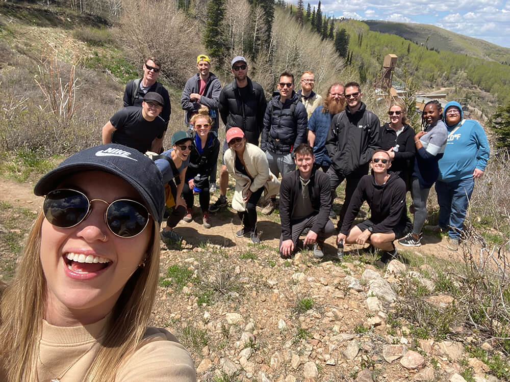 Close Team Hiking Photo