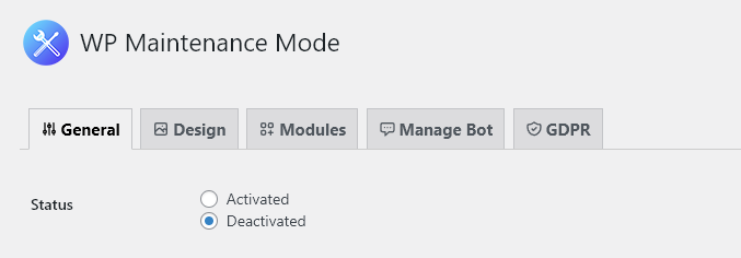 WordPress Maintenance Mode Screenshot (Make Sure Your Blog is Live to Show Up on Google)