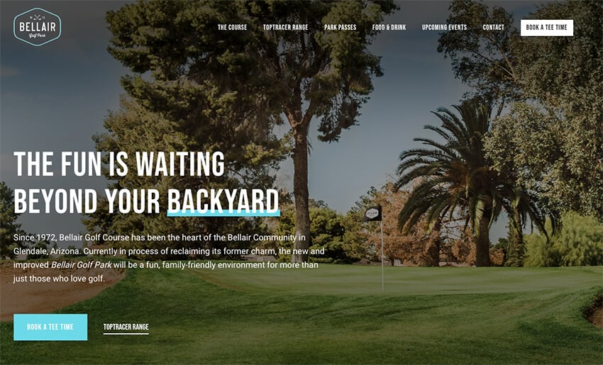 Bel Air Golf Course Blog Screenshot (Example)