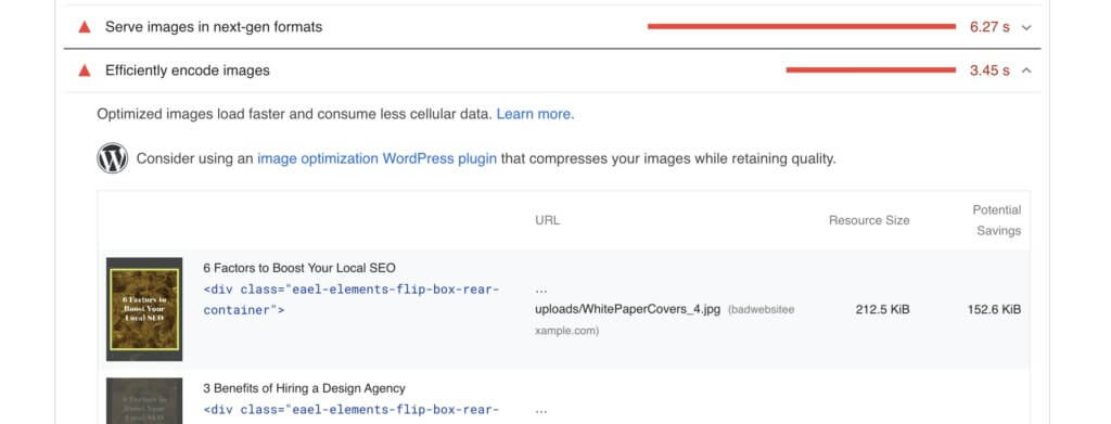 Images will often drag down your PageSpeed scores if left unoptimized