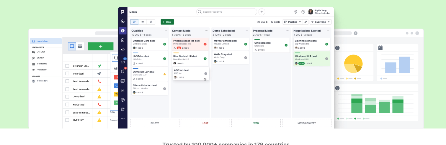 Pipedrive Top CRMs for Small Businesses (Product Screenshot)