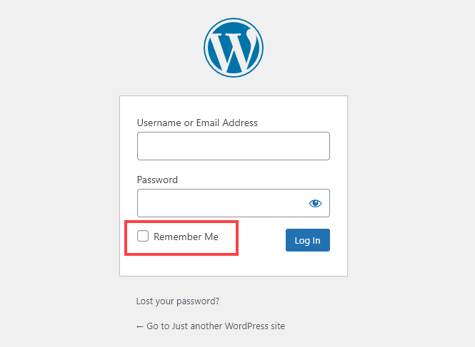 Remember Me Option When Logging in to WordPress