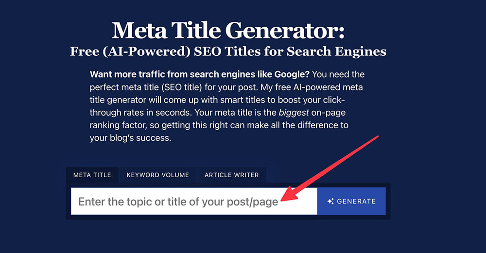 Meta Title Generator Free SEO Titles for Search Engines (AI)