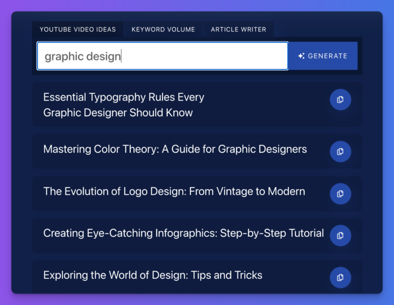YouTube Video Idea Generator: Free YouTube Ideas (No Login) AI