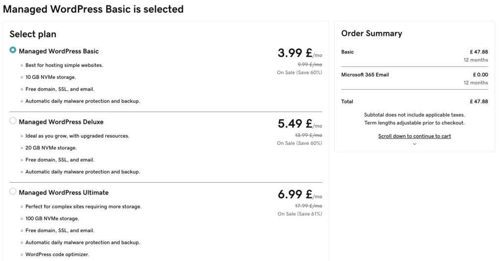 GoDaddy Web Hosting Plans for Bloggers (WordPress Hosting Option and Pricing)