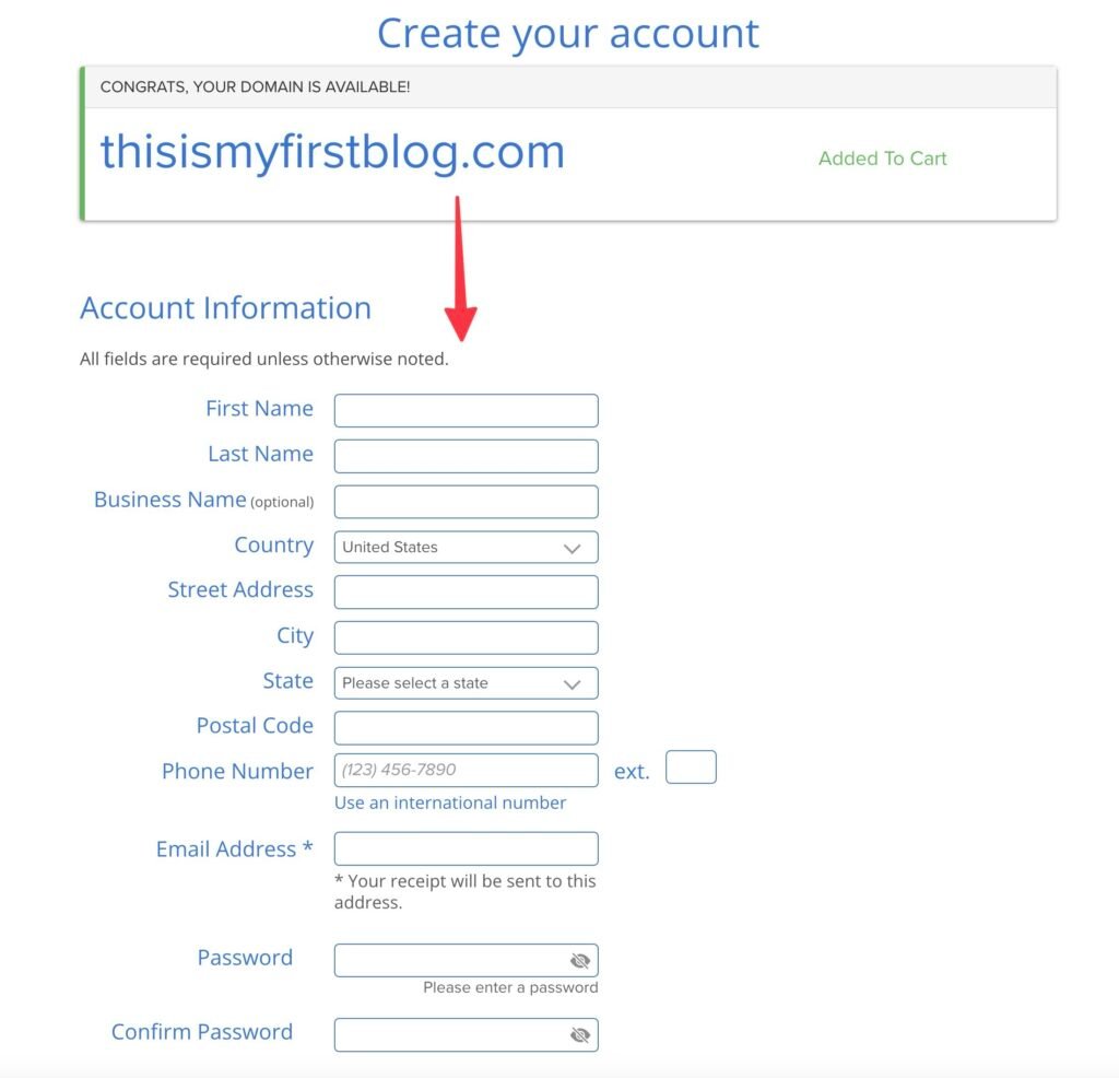 Account Setup and Creation with Bluehost When Starting a Blog (Details)