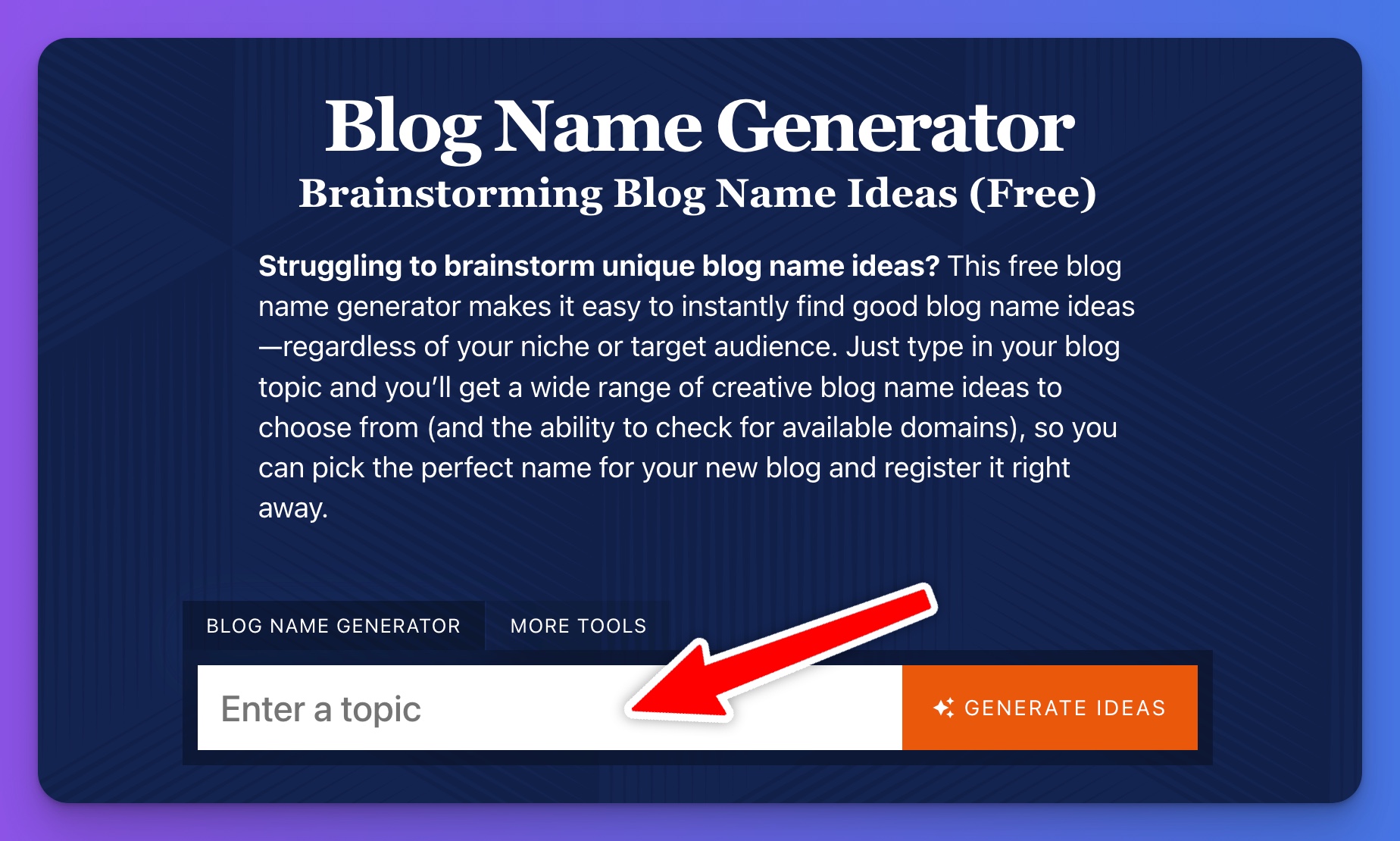 Blog Name Generator Brainstorming Blog Name Ideas Free 