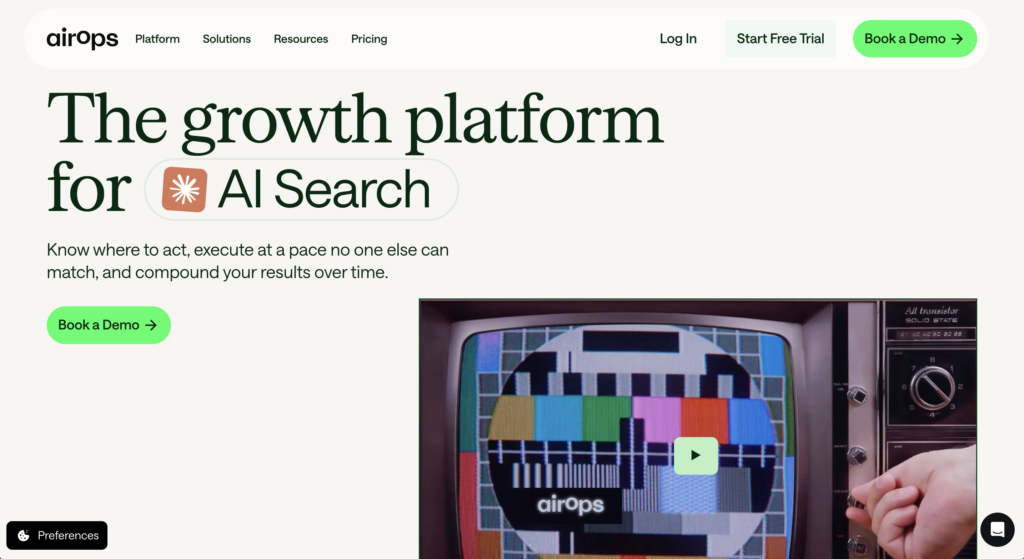 AirOps Growth Platform for AI Search and Visibility