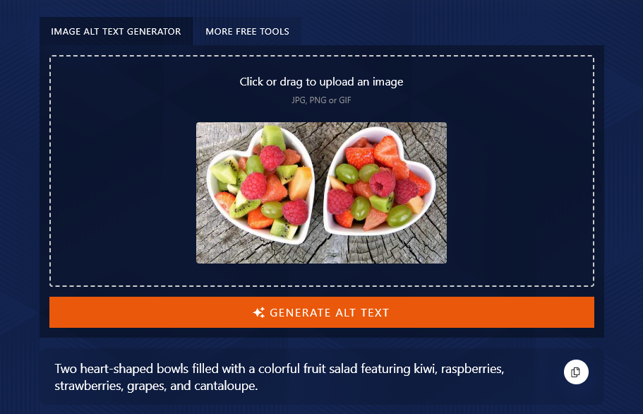 Generating Alt Text Using the Image Alt Text Tool