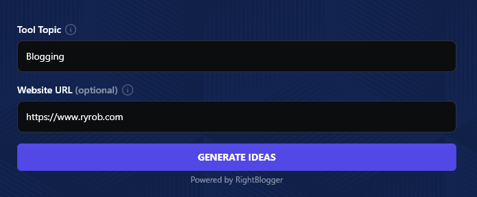 Entering Your Website URL for the Lead Magnet Idea Generator