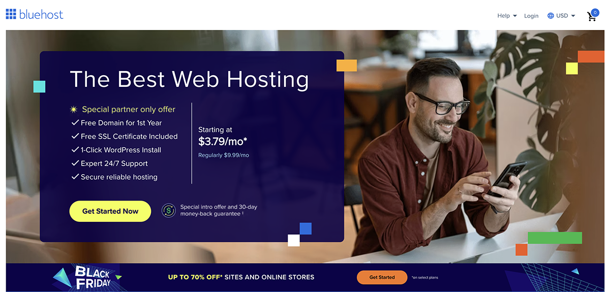 Bluehost: 70% Off Budget-Friendly Blog Hosting