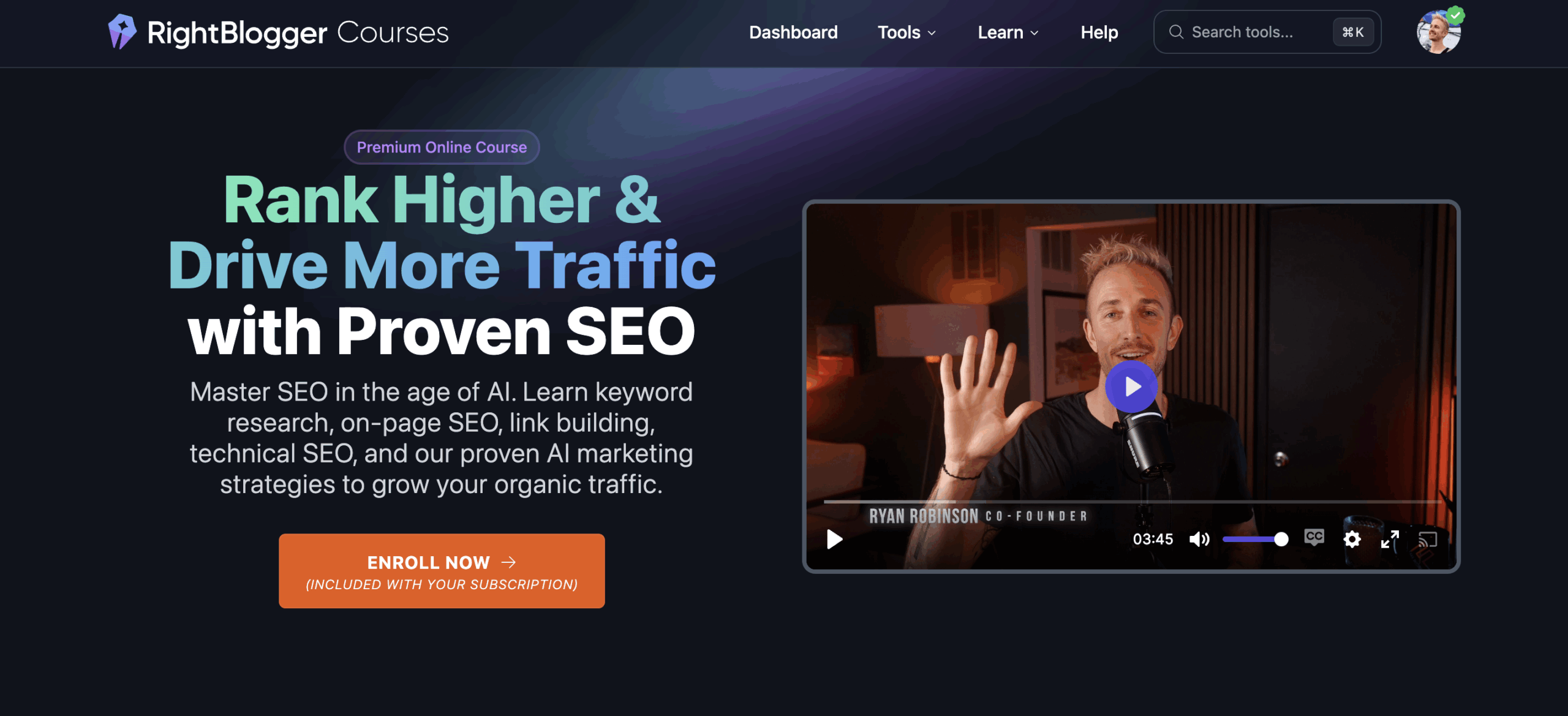SEO Mastery: 50% Off My #1 SEO Course (Comes with a RightBlogger Subscription)