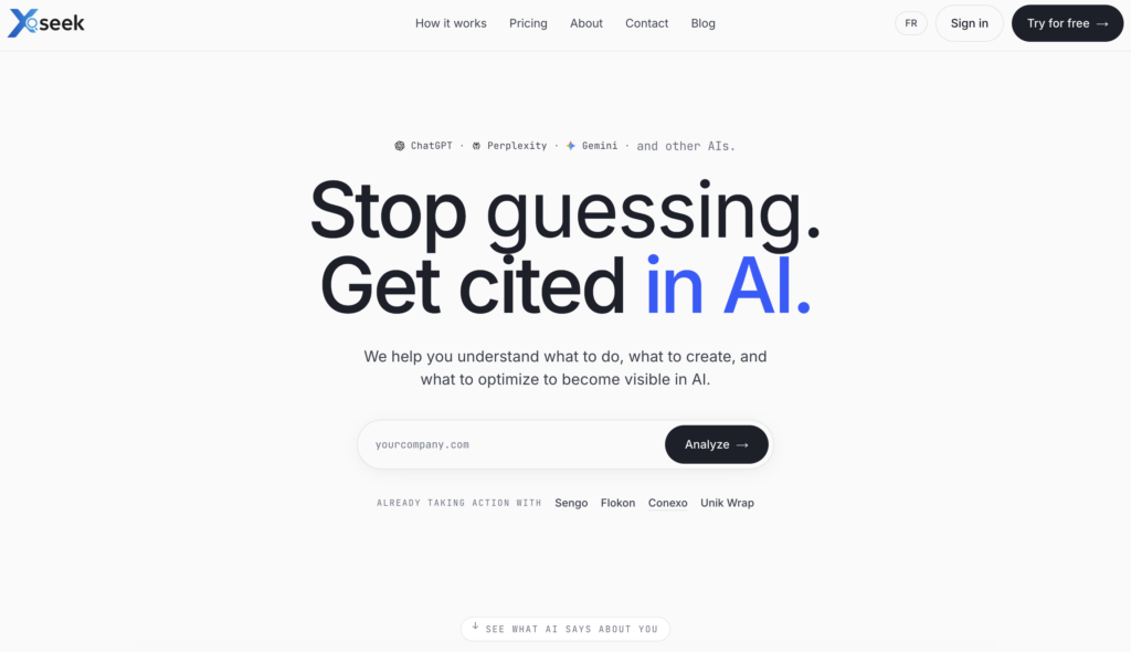 xSeek AI tool homepage