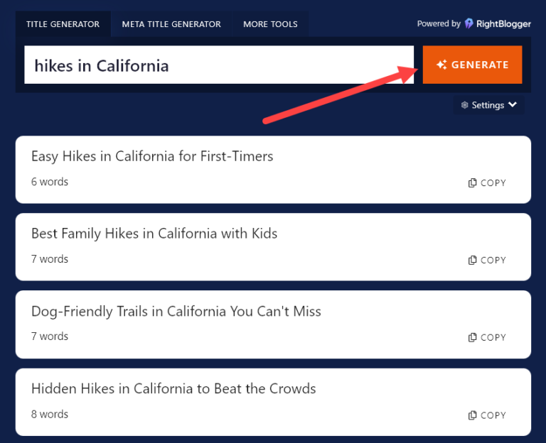 Blog Title Generator: Free Tool (AI-Powered) SEO Blog Title Ideas