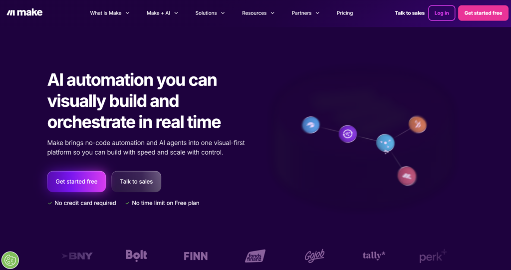 Make as a Blog Automation Tool (Homepage Screenshot)